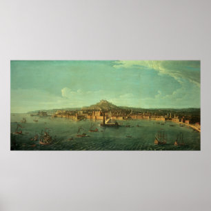 En beskåda av Naples, 17th århundrade Poster