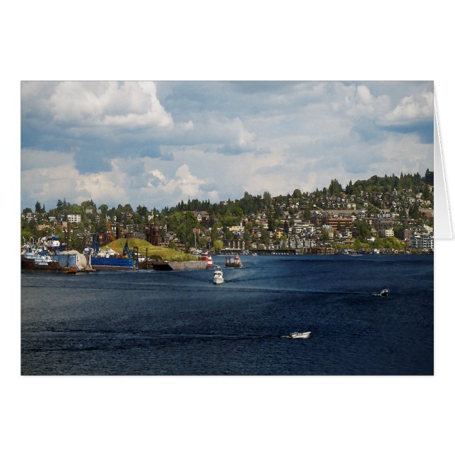 En beskåda av Seattle… Hälsningskort (Framsidan Horizontal)