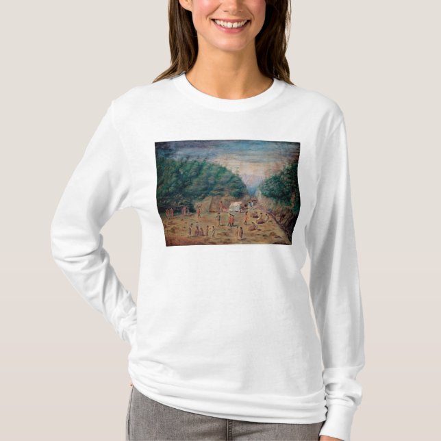 En beskåda av "strävan" brunnsort t shirt (Framsida)