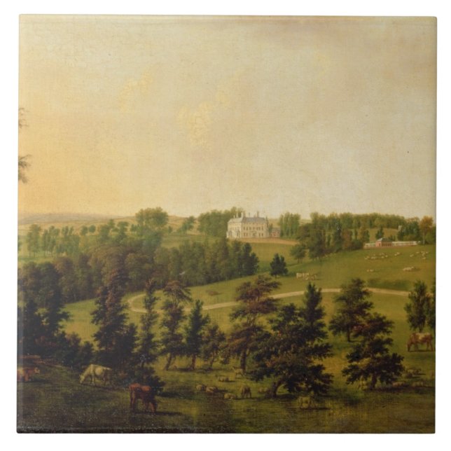 En beskåda av Tapeley parkerar, Instow, norr Devon Kakelplatta (Framsidan)