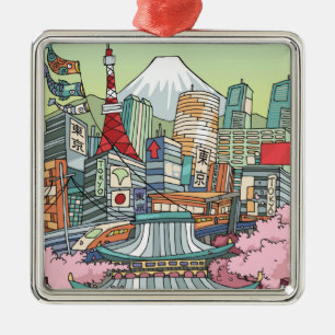 En beskåda av Tokyo Julgransprydnad Metall