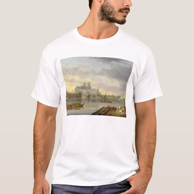 En beskåda av Westminster överbryggar och abbeyen T Shirt (Framsida)
