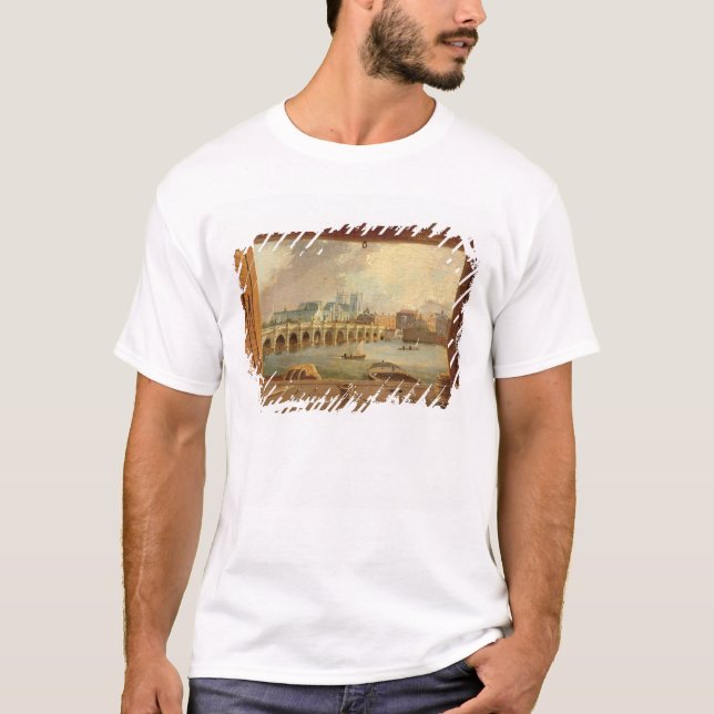 En beskåda av Westminster överbryggar (olja på T-shirt (Framsida)