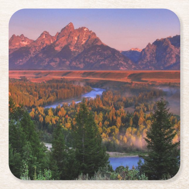 En beskåda i morgonen underlägg papper kvadrat (Framsidan)