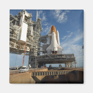 En beskådarymdfärja Atlantis på barkassen vadde Magnet