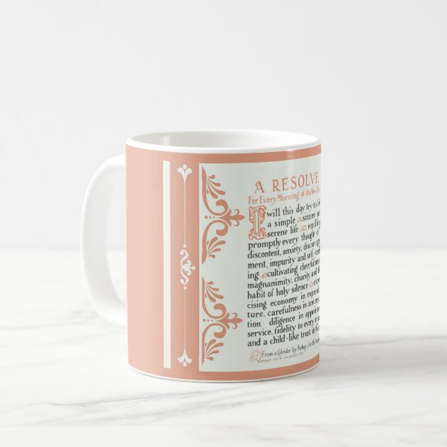 EN BESLUTBÖN FÖR MORGONEN KAFFEMUGG (Framsida vänster)