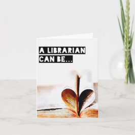 En bibliotekarie kan vara en notekard! kort