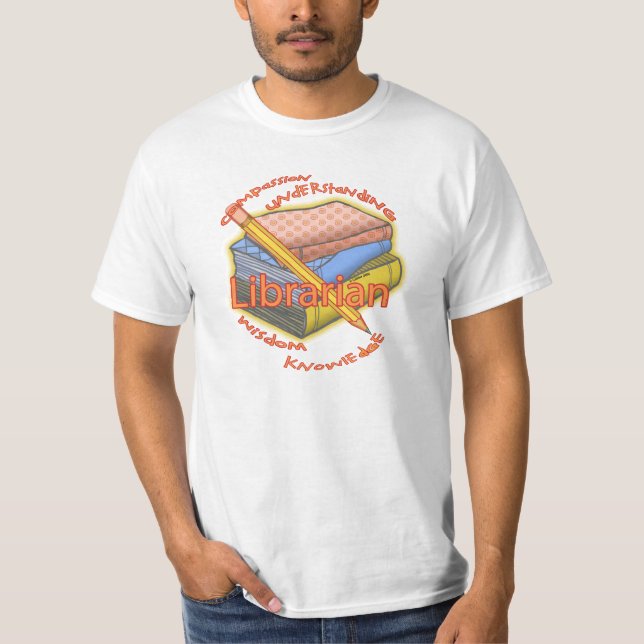 En bibliotekarie Motto t-shirt (Framsida)