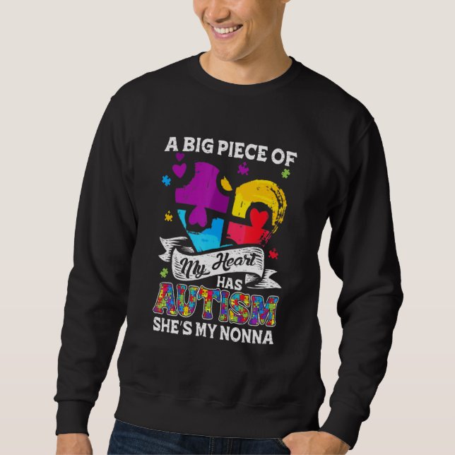 En Biet i mitt hjärta har autism. Lång Ärmad Tröja (Framsida)