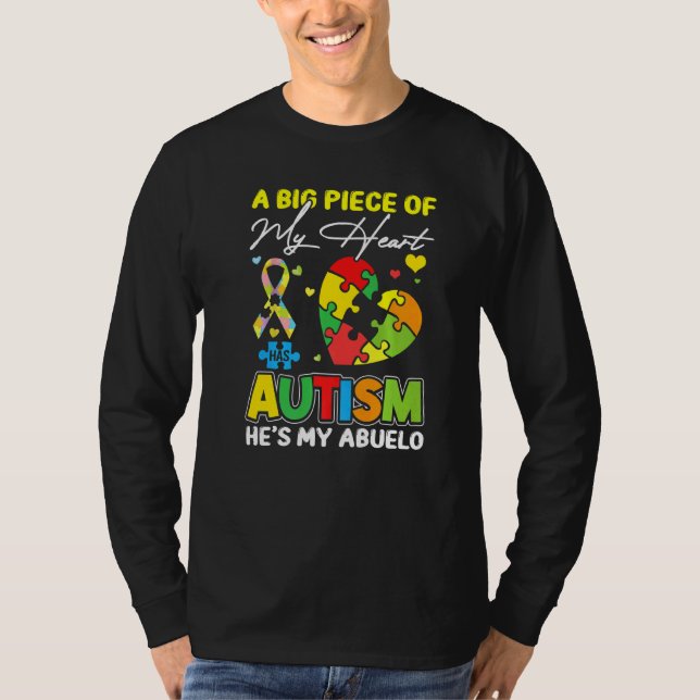 En Biet i mitt hjärta har Autism min Abuelo 1 T Shirt (Framsida)