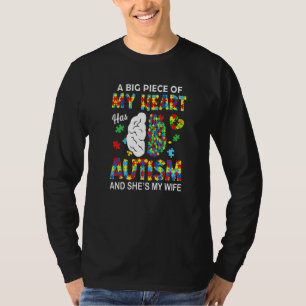 En Biet i mitt hjärta har autism min fru T Shirt