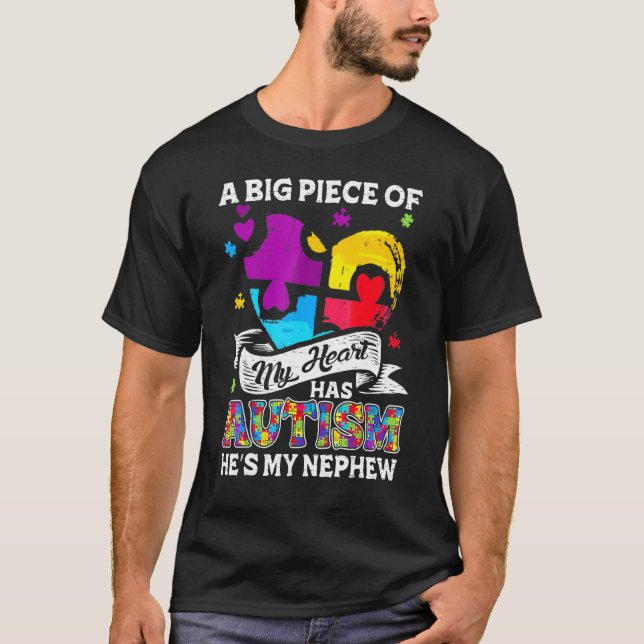 En Biet i mitt hjärta har Autism min Nephew 1 T Shirt (Framsida)