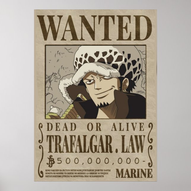 En biet Trafalgar Law ville ha Poster (Framsidan)
