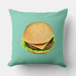 En Big Juicy Cheeseburger Photo Kudde