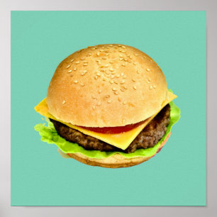 En Big Juicy Cheeseburger Photo Poster