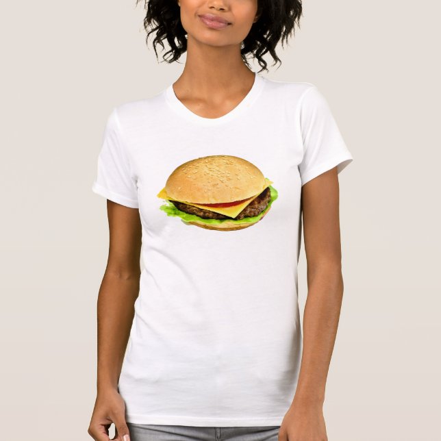 En Big Juicy Cheeseburger Photo T-shirt (Framsida)