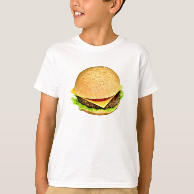 En Big Juicy Cheeseburger Photo Tee (Framsida)
