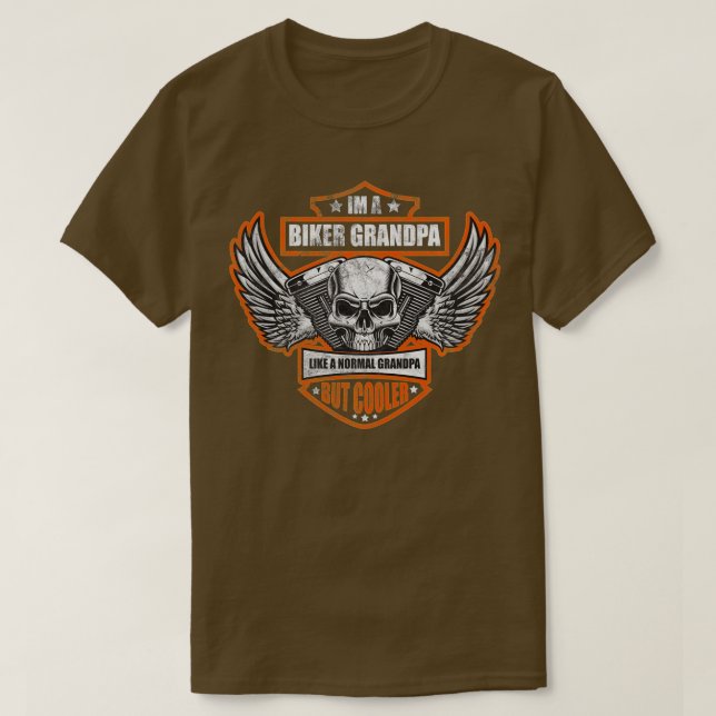 En Biker morfar som en vanlig morfar men... T Shirt (Design framsida)