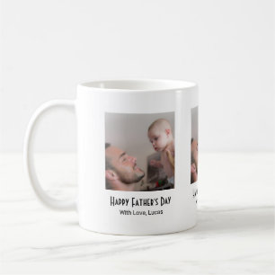 En bild Glad fadersdag Svart Vitt Kaffemugg