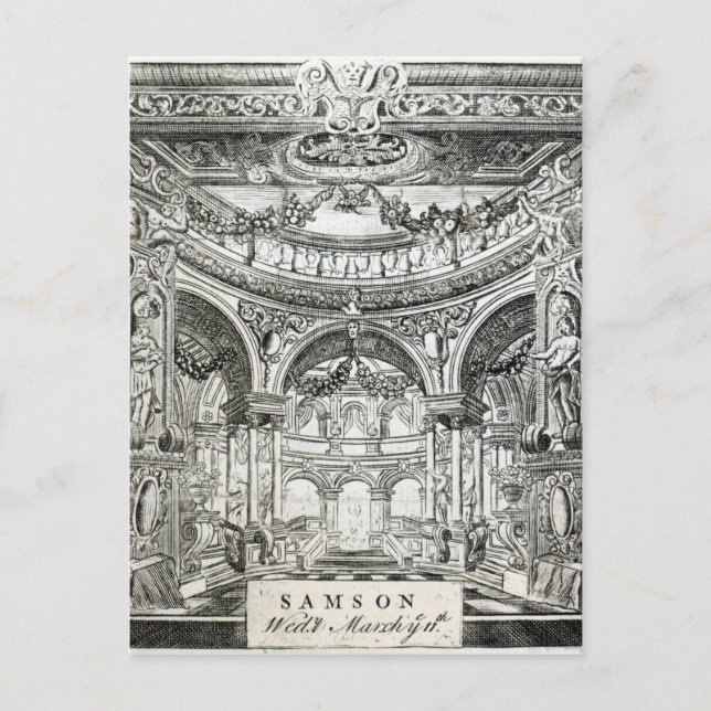 En Biljett för Handel's oratorio Vykort (Framsida)