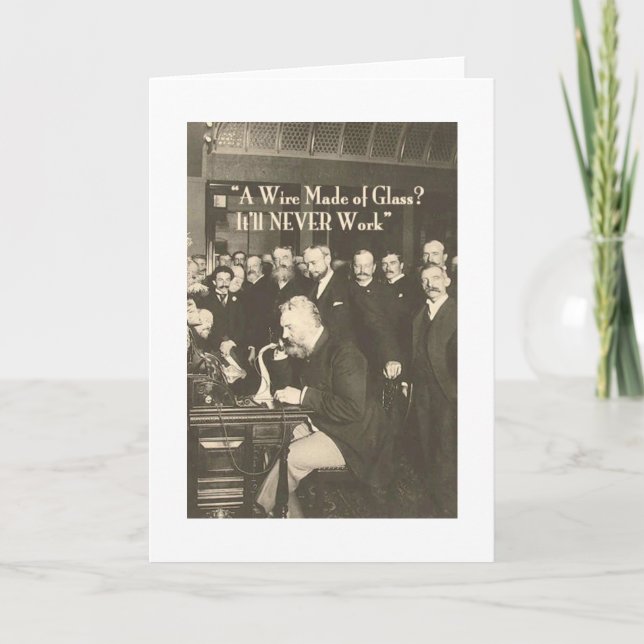 En binda som göras av Glass humoristisk Tech Kort (Framsida)