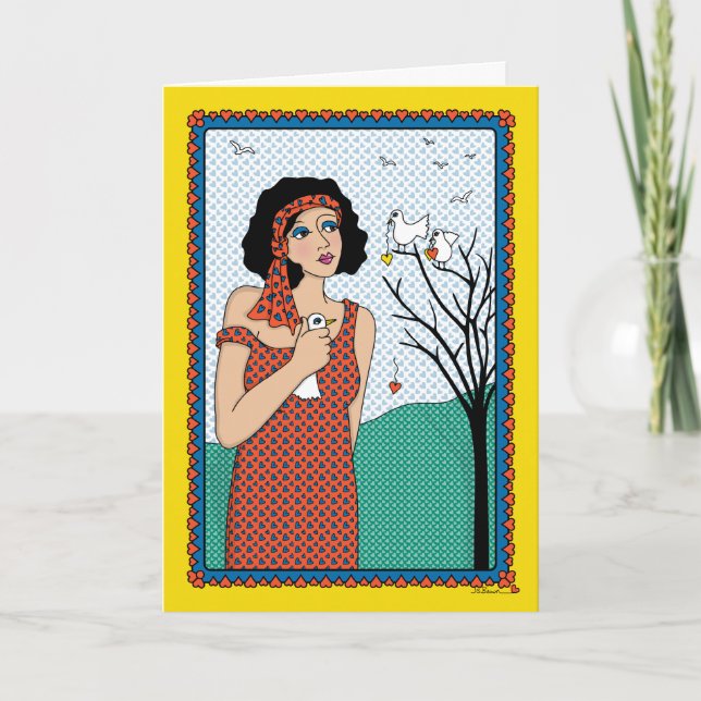 EN BIRD I HAND_B_Greeting Card Kort (Framsida)