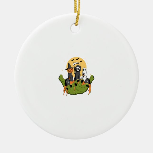 En bit av Halloween Julgransprydnad Keramik (Framsidan)