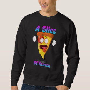 En bit av Heaven Pizza Funny Quote Sarcastic Lång Ärmad Tröja
