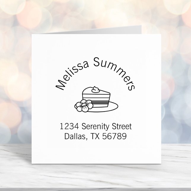 En bit kummel på en plåt Adress Självfärgande Stämpel (Skapare uppladdad)