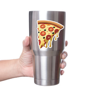 En bit ost Peperoni Pizza Klistermärken