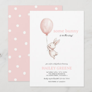 En bit på vägen mot Rosa Vår Baby Shower Inbjudningar