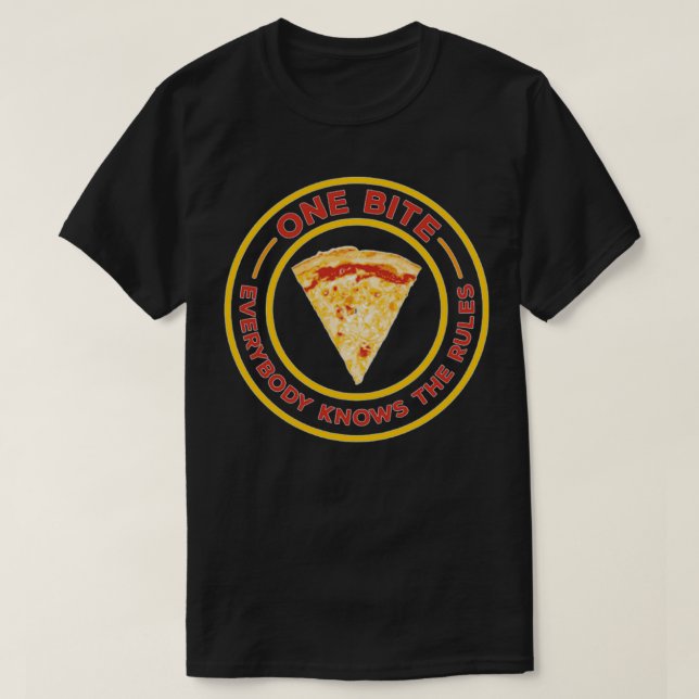 En Bita känner alla till Regler pizza  T Shirt (Design framsida)