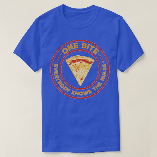 En Bita känner alla till Regler pizzan (2) T Shirt (Design framsida)
