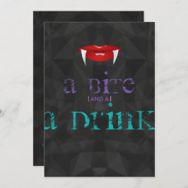 En Bita och en Drink Vuxen Halloween fest Inbjudan