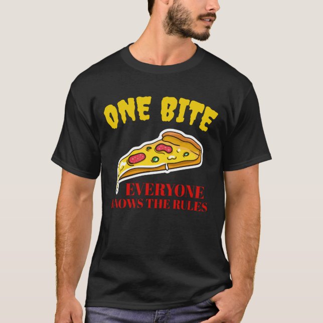 En Bita Pizza - Evanone känner till Regler T Shirt (Framsida)