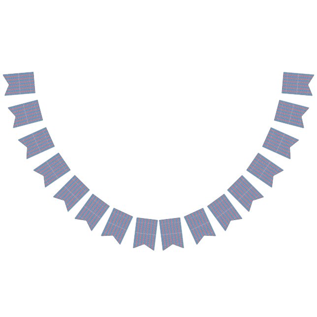 en blå bakgrund med röda och vita mönster vimplar (Alla)