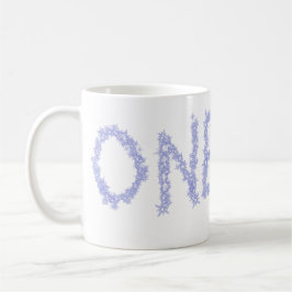 En blå glitter-pojke, modern 1-årsdag kaffemugg