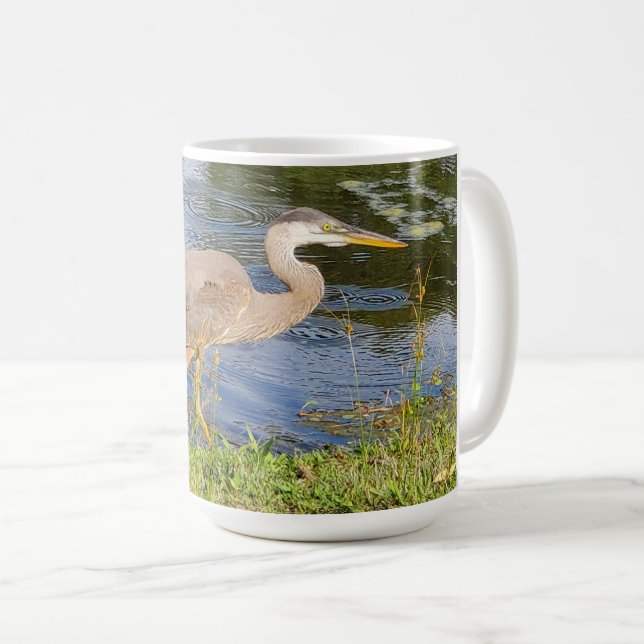 En blå heron kaffemugg (Framsida höger)
