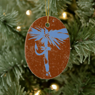 En blå på brun öring, torr fluga jul Ornament