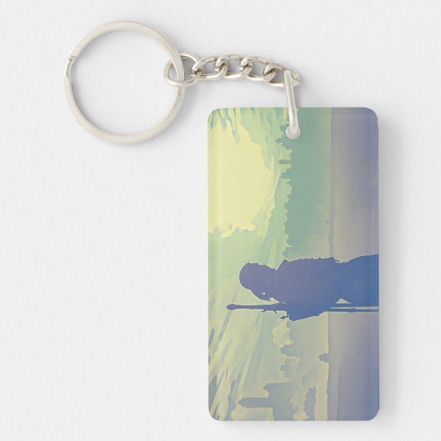 En blå Witcher-nyckelkedja (Framsidan)