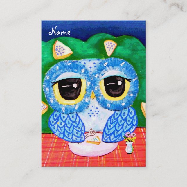 En blåbärnatt visitkort (Framsida)