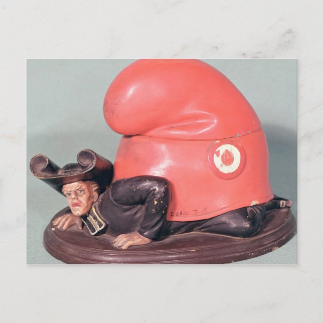 En bläckbrunn eller tobaksburk vykort (Framsida)