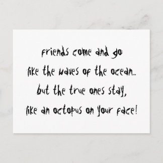 "En bläckfisk på din Ansikte" Vykort