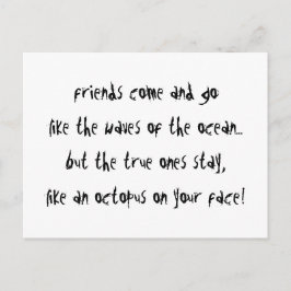 "En bläckfisk på din Ansikte" Vykort