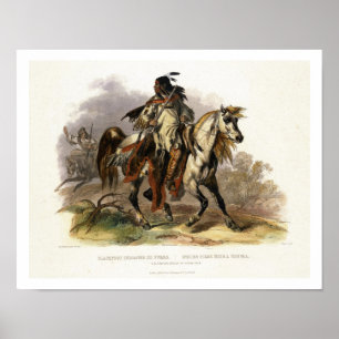 En Blackfoot-indian på Horseback, 19 från Vol Poster