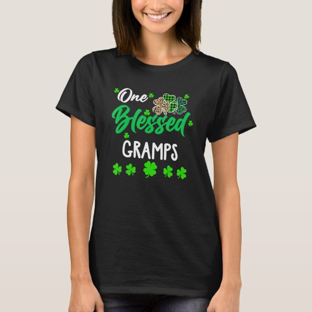 En bländad Gramps C-St patrick's day Irish T Shirt (Framsida)