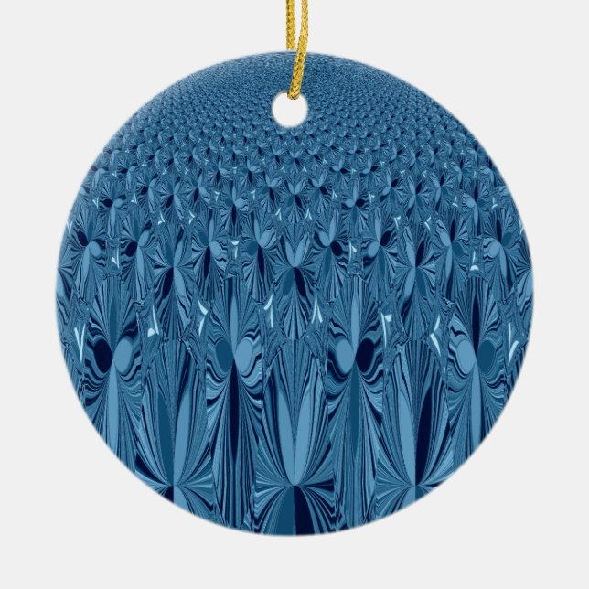 En blandning av blå julgransprydnad keramik (Framsidan)