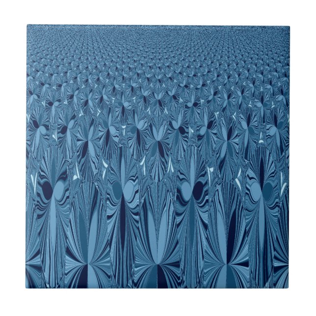 En blandning av blå kakelplatta (Framsidan)