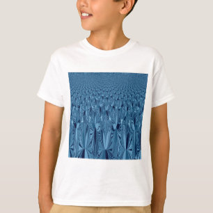 En blandning av blå tee shirt