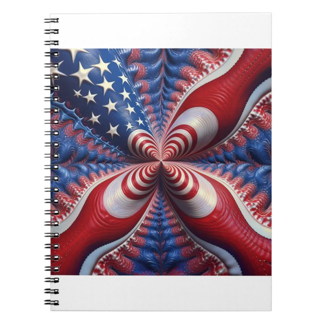 En blandning av den amerikanska Flagga och ett frä Anteckningsbok (Framsidan)